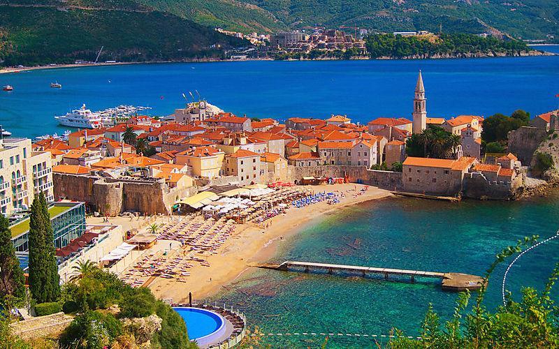 Altstadt von Budva Buitenkant foto